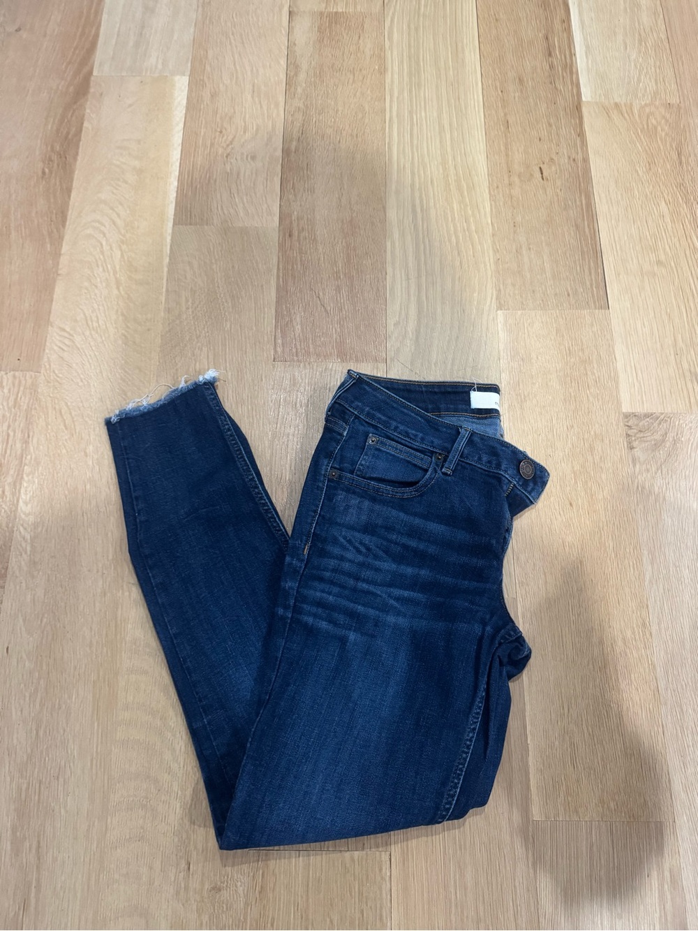 Maurices Dark Blue Ankle Crop Skinny Jeans